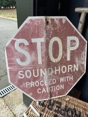 American Stop Sound Horn Proceed With Caution Schild in Achteckform