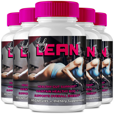 LadyLean Capsules, Official Lady Lean Supplement Pills (5 Pack)