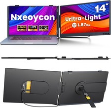 Laptop Screen Extender, 14  FHD 1080P IPS Dual Laptop Monitor Extender, Portable
