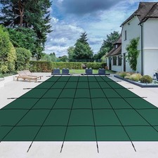 Pool Safety Cover For 18x36ft Inground Pool Ultra-Dense Rectangle Mesh SolPool