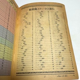 Appendix Famicom Megami Tensei Digital Devil Story Adventure Handbook Showa 62 #