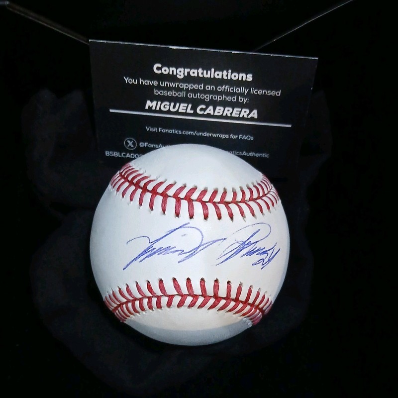 Fanatics Under Wraps Baseball Miguel Cabrera Autograph