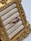 Champagne & White Diamond Buckle Ring in RG Vermeil Over Sterling, 0.25 ctw Sz 8 — photo 2
