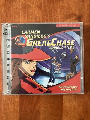Carmen Sandiego's Great Chase Through Time (CD-ROM 2-Disc Windows/Mac 1999) PC +