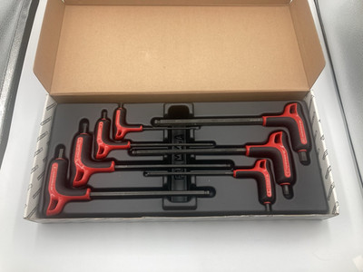 FACOM 7PC Metric Bi-Material T-Handle Ball-End Hex Key Set - MOD.84TZSA