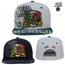 Mexican Snapback HL Hecho Mexico Eagle Aguila White Embroidery Baseball Cap NEW
