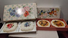 Two Boxes of Vintage Avon Hostess Soaps - Butterflies  Country Garden Flowers
