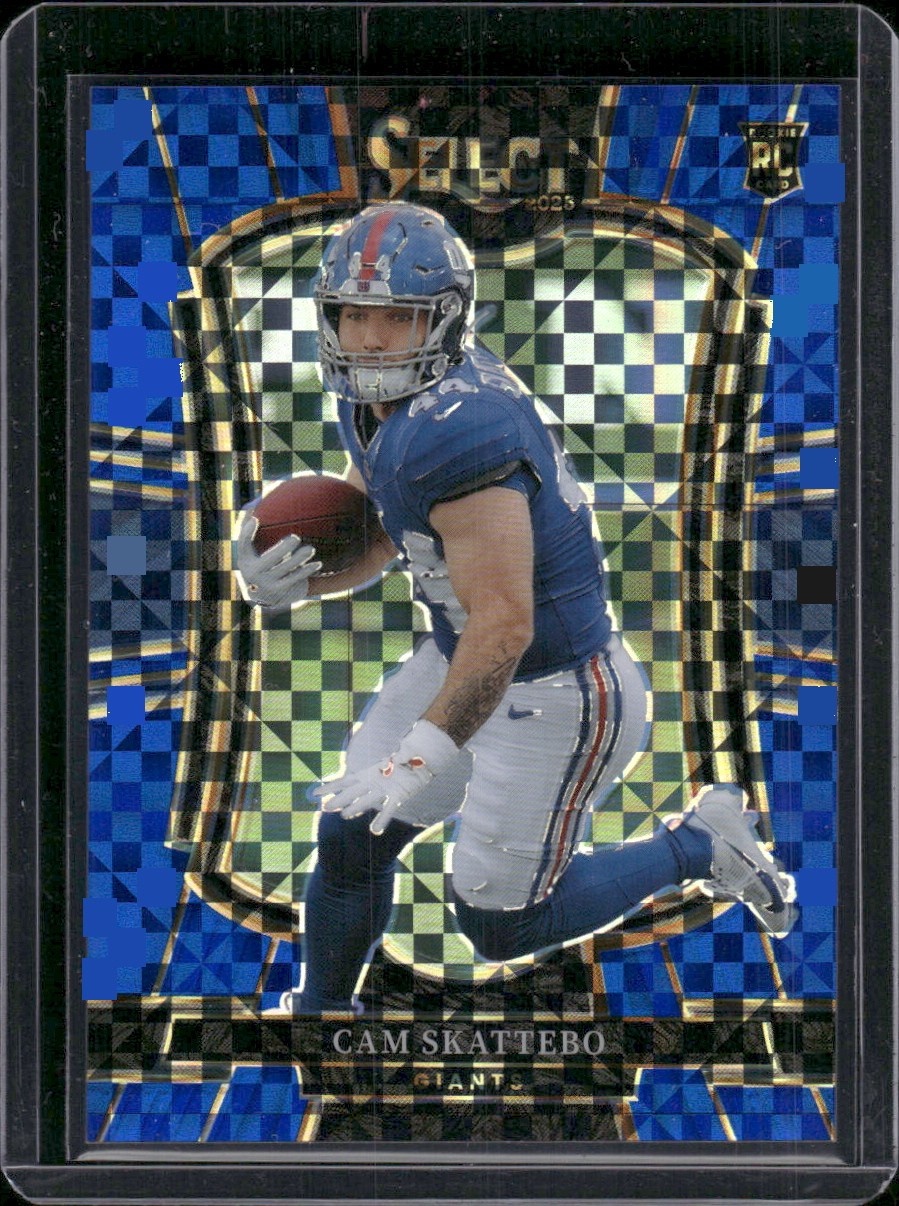 2025 Panini Select #195 Cam Skattebo Blue Prizm #/175