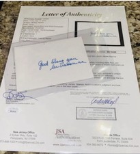 JSA COA LOA SAINT MOTHER TERESA SIGNED SMALL PHOTO