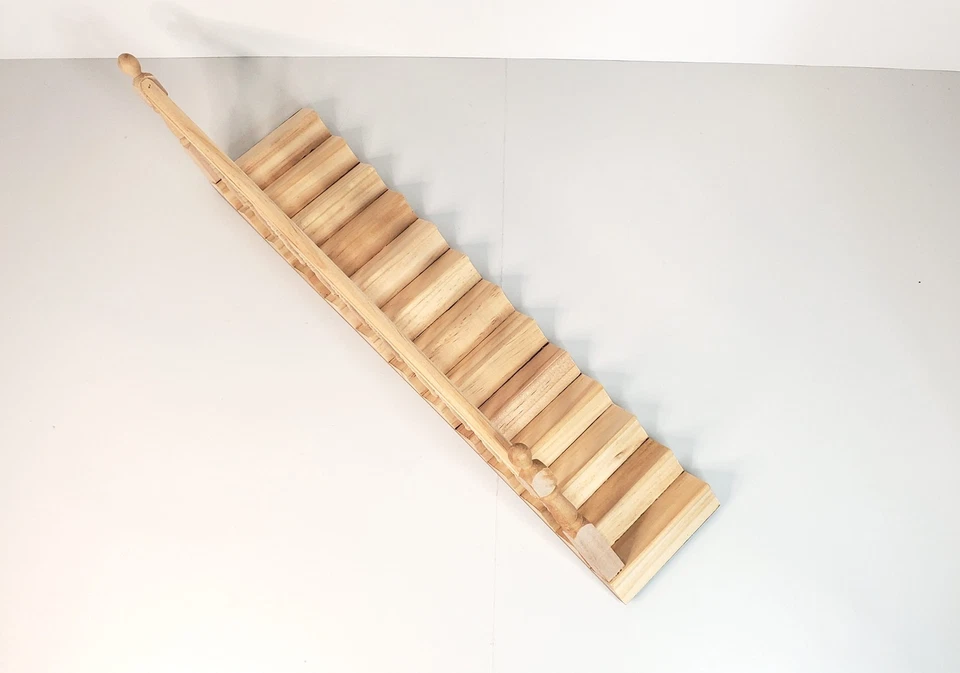 Dollhouse Stairs Staircase Assembled with Railing 1:12 Scale for 9" Ceilings - Image 4 of 4