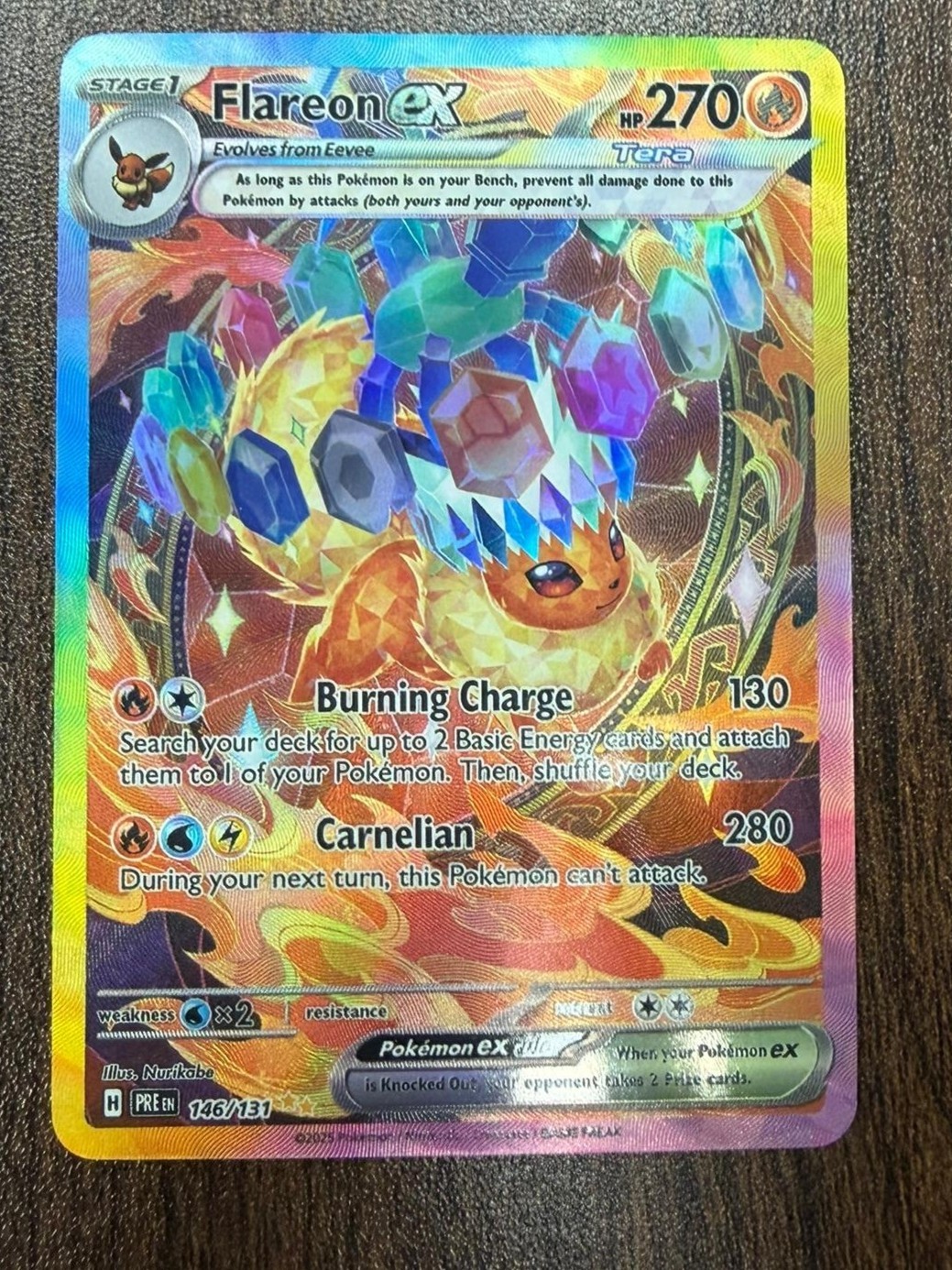 Pokemon Flareon ex  146/131 SV Prismatic Evolutions Holo