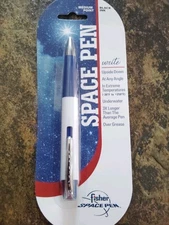 Eclipse Fisher Space Pen BLUE AND WHITE ON BLISTER CARD SECL/WBL