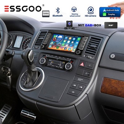 DAB+ Für VW T5 Multivan Transporter Android 15 Carplay Autoradio GPS BT Navi RDS