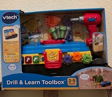 VTECH DRILL & LEARN TOOLBOX WITH DRILL , TOOLS, LIGHTS & SOUNDS 