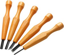 WILLBOND 5 Pcs Linocut Carving Tools Set Linoleum Hand Carving Tools Wood Car...