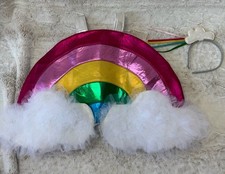 Pottery Barn Kids 3D Rainbow Cloud w/ Headband Emoji Halloween Costume 3T