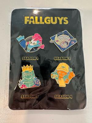 Epic Games Fall Guys Enamel Pins Employee Exclusive, Seasons 1-4