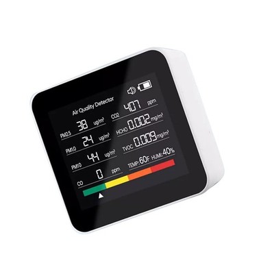 Multi-function Air Quality Monitor For Home Use 9-in-1 Detector W/LED Display