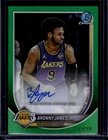 2025-26 Bowman #BCA-BR Bronny James Jr. Chrome Autographs Green Refractor #/99