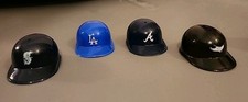 Mini Baseball Helmets ~ Lot Of 4 ~  Vending Gumball Machine ~ MLB Style  Vintage