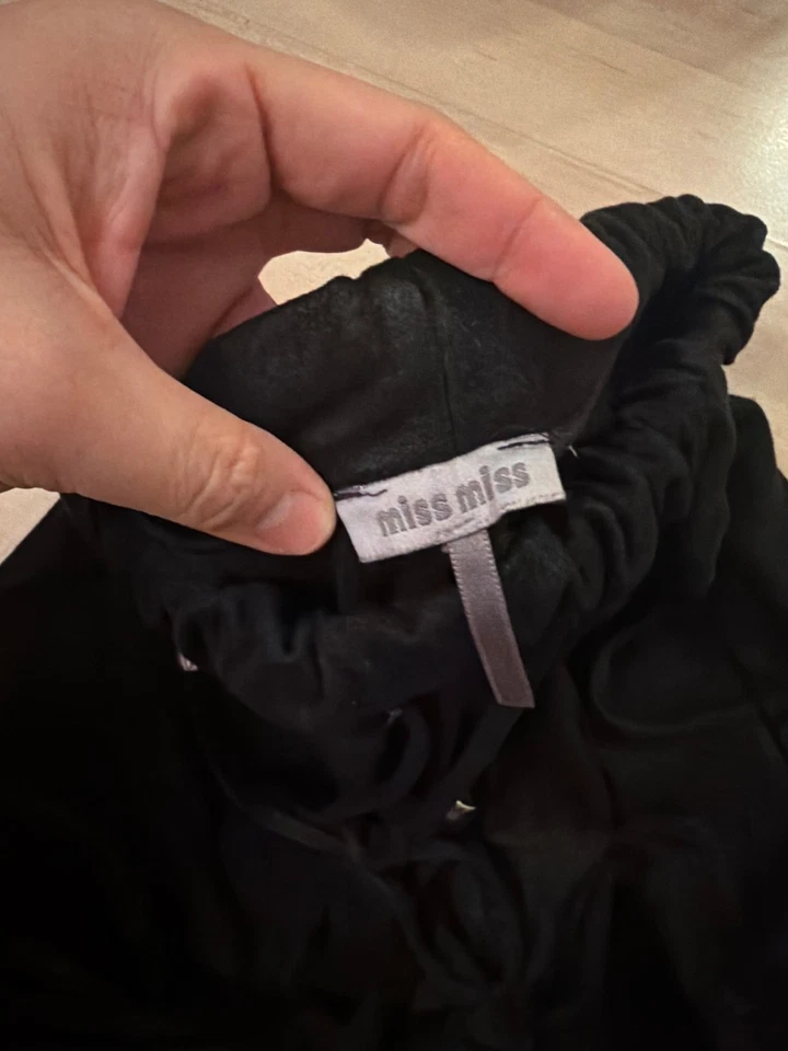 Miss Miss Pantalon Sarouel Femme Noir Côtelé (EU 38, INT M) - Photo 2/3