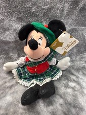 Disney Store Globe Trotting Scottish Minnie Mouse 8" Bean Bag Plush Toy