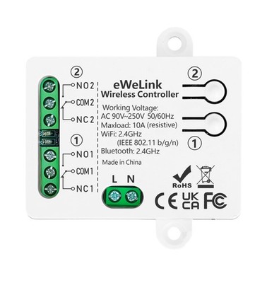 DieseRC 2 Channels WiFi Smart Switch, AC 90V-250V 220V Passive Outp... Fast Ship