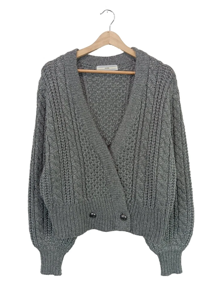 GUESS Cárdigan Mujeres Chaqueta Talla EU 38 gris claro look casual - Imagen 1 de 4