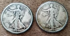 walking liberty half dollars lot of 2