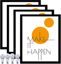 9X11 Picture Frame Set of 4, Black 9 X 11 Frame High Transparent Wall Gallery Po