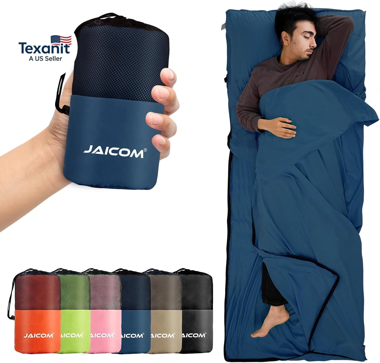 Sleeping Bag Liner, Travel Sheets & Adult Sleep Sack, Ultralight and Portable Su