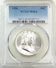 1956 Franklin Half Dollar PCGS MS64 98% FBL Frosty White PQ New Holder #V283C