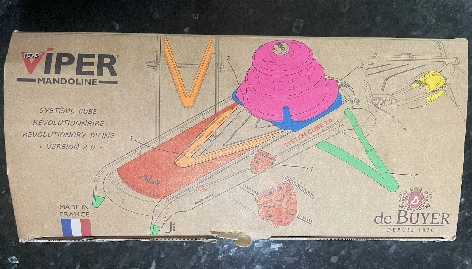 La Mandoline De Buyer 19.3 Viper Cube 2.0 France Vegetable Slicer System Blades