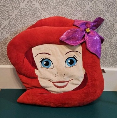 Disney Store Arielle kleine Meerjungfrau Gesichtskissen Kissen 14 Zoll rot weiches Plüschtier