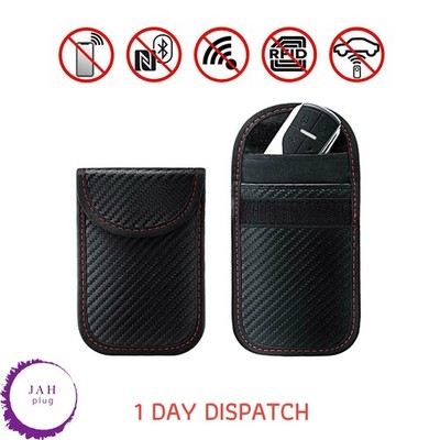 2x Rfid Sperr Faraday Tasche Schlüssel Signal Blocker Case Für Ford Keyless Fobs