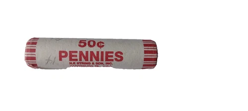 Roll of 2014    Lincoln CENTS     All Phila. Mint    N.F. String Wrap    Unc.