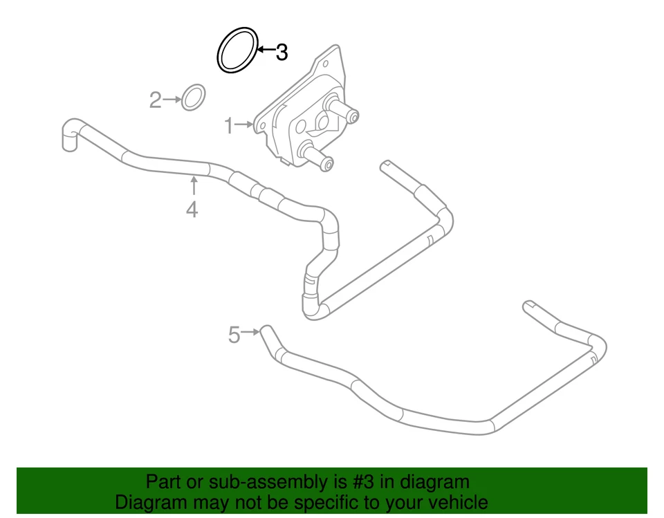 Genuine Nissan Engine Oil Cooler Gasket 15066-3TA1A - Image 3 of 4