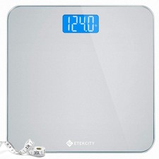 Etekcity Scale for Body Weight, Digital  11.8 x 11.8 inches, Light Grey