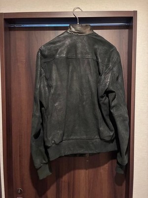 EMPORIO ARMANI 2007 goat leather 4piece single rider jacket size