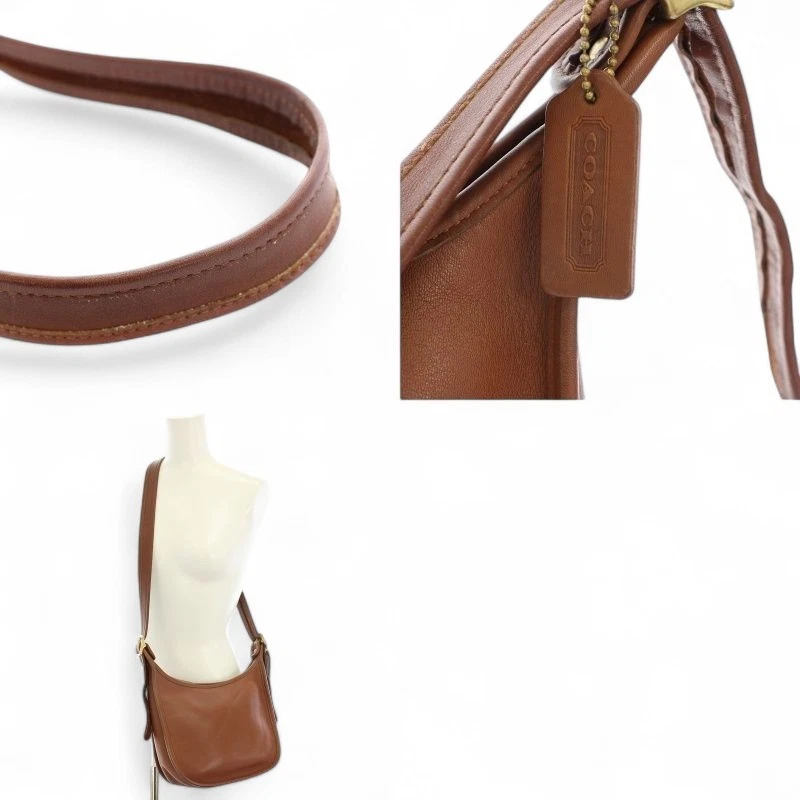 Borsa a tracolla vintage Coach 9950 in pelle marrone conciata a guanti made in USA usata Giappone