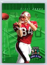 1997 PLAYOFF FIRST & TEN CARD # 100 Brent Jones - San Francisco 49ers