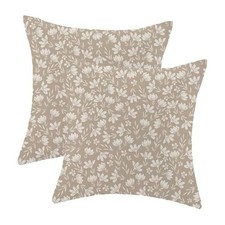Pillow Covers 18 x 18 Inch Set of 2 Spring 18" x 18" Pack of 2 Beige Cream