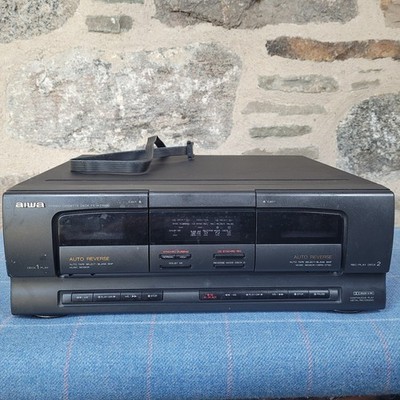 Aiwa Stereo Double Cassette Deck FX-WZ5000 Recorder Ersatzteile oder Reparatur *ungetestet