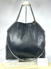 Stella McCartney Falabella Fold-Over Tote Shoulder Bag Black beautiful UK 122610