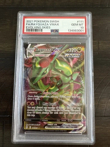 Pokemon Rayquaza VMAX Evolving Skies Full Art #111 PSA 10 Gem Mint