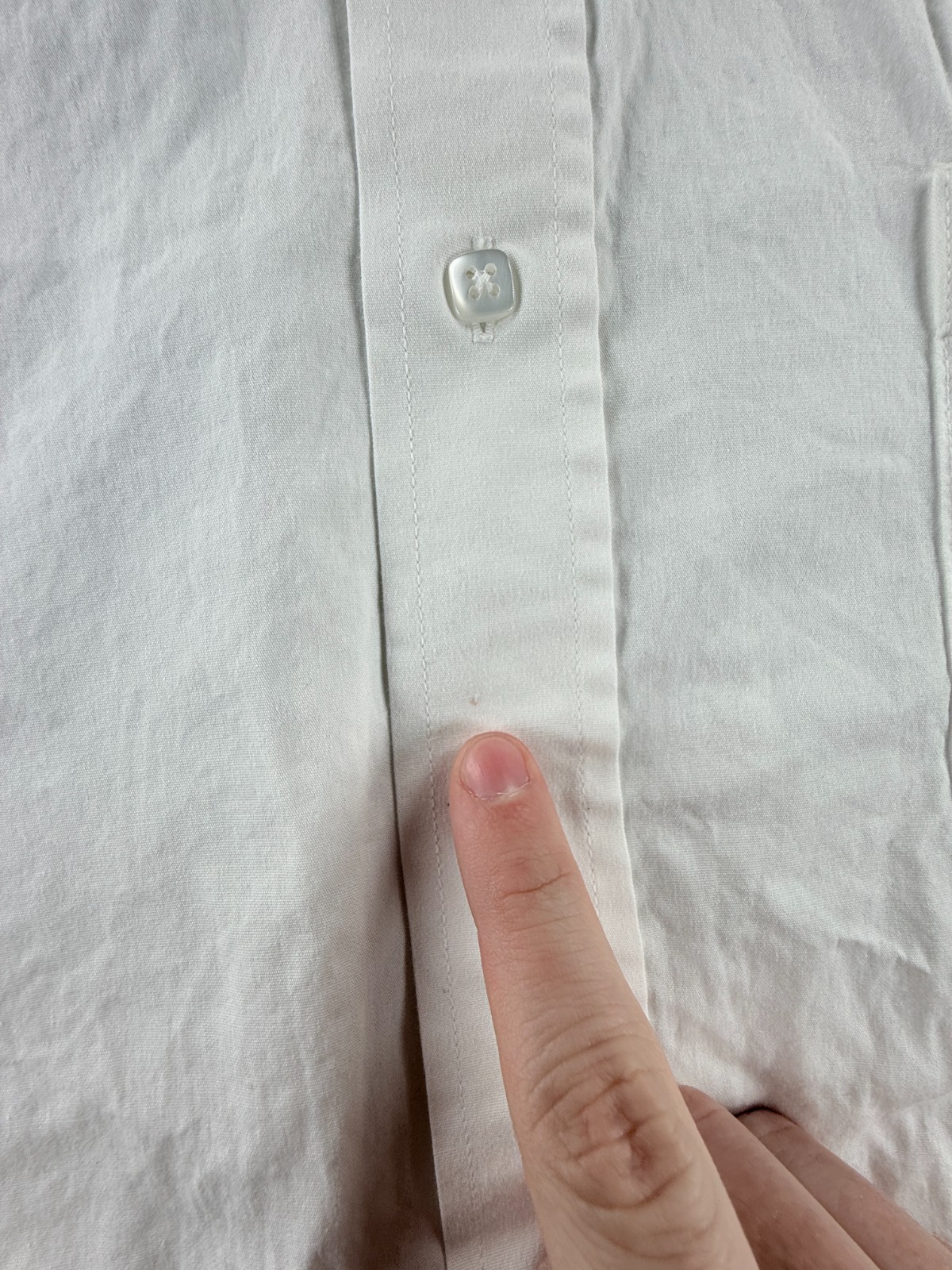 Cinch Cotton Button-Down Large White Solid Long S… - image 13