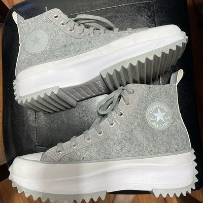 Converse Trainers Womens Size 9.5  Men 8 Run Star Hike Grey Platform Shoes EU 41