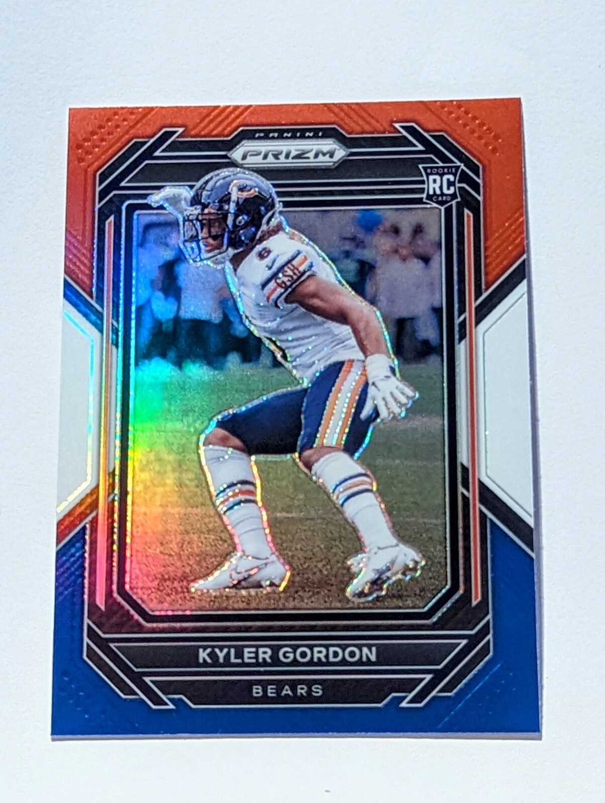 🔥 2022 Kyler Gordon Panini Prizm Football Red White Blue Rookie RC #385 Bears