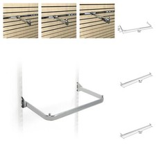 NEW GARMENT RAIL TWIN SLOT UPRIGHT CLOTHES DISPLAY ACCESSORIES
