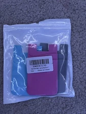 Cell phone card holder blue/ pink/grey 3 pack